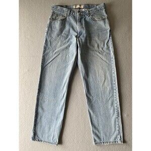 Levi 550 Jeans Mens 34x31 Blue Relaxed Straight Leg Fading Light Tag 35x32 *